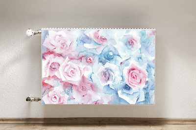 Decorative radiator mat Pastel flowers