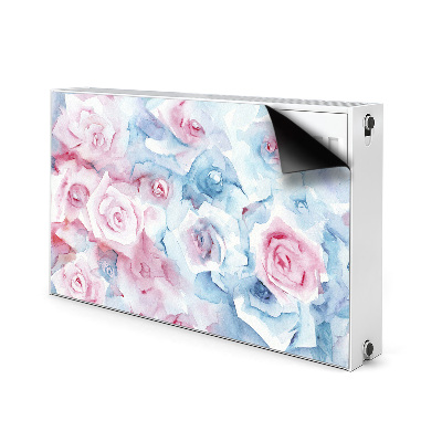 Decorative radiator mat Pastel flowers