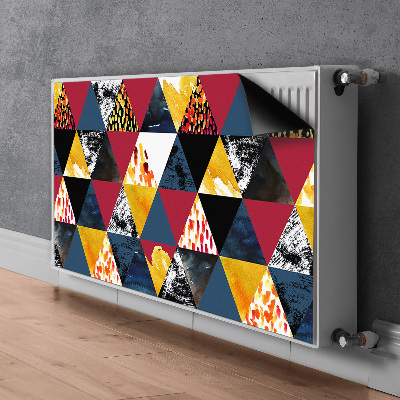 Magnetic radiator cover Mosaic of triangles