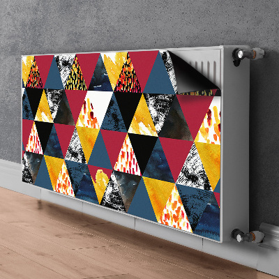 Magnetic radiator cover Mosaic of triangles