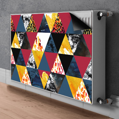 Magnetic radiator cover Mosaic of triangles