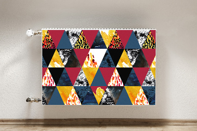 Magnetic radiator cover Mosaic of triangles