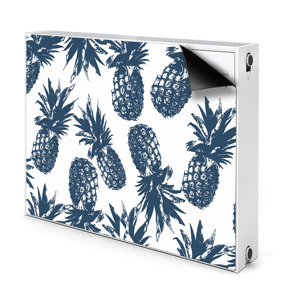 Decorative radiator cover Gray pineapples