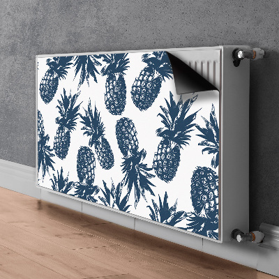 Decorative radiator cover Gray pineapples