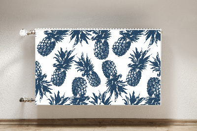 Decorative radiator cover Gray pineapples