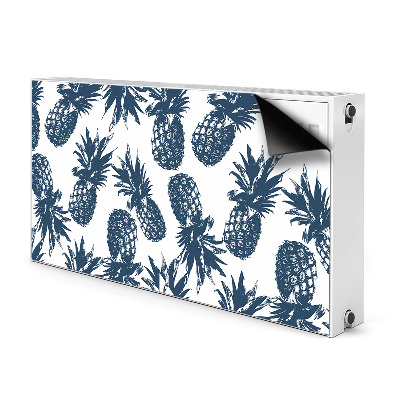 Decorative radiator cover Gray pineapples