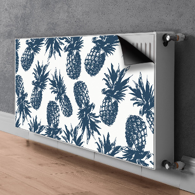 Decorative radiator cover Gray pineapples