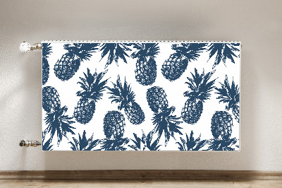 Decorative radiator cover Gray pineapples