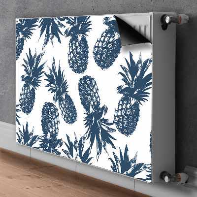 Decorative radiator cover Gray pineapples