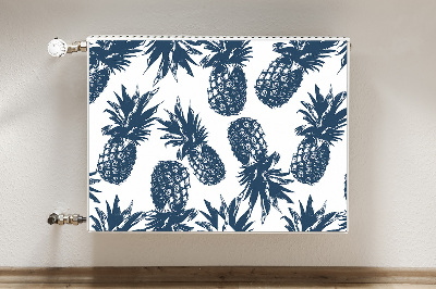 Decorative radiator cover Gray pineapples