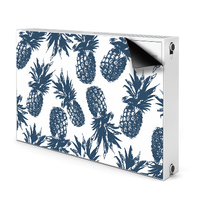 Decorative radiator cover Gray pineapples