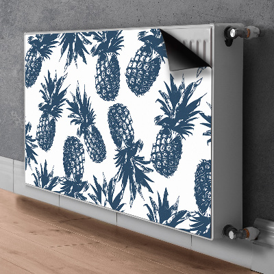 Decorative radiator cover Gray pineapples