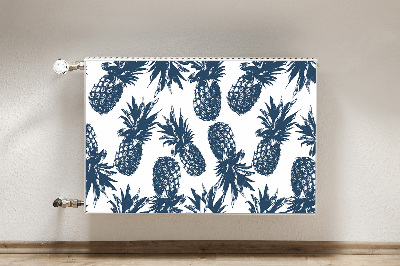 Decorative radiator cover Gray pineapples