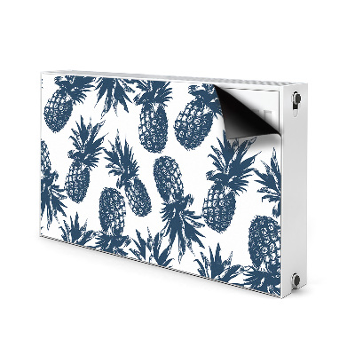 Decorative radiator cover Gray pineapples