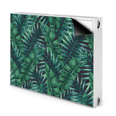 Decorative radiator cover Tropical leaves