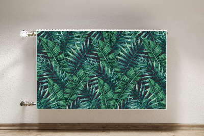 Decorative radiator cover Tropical leaves