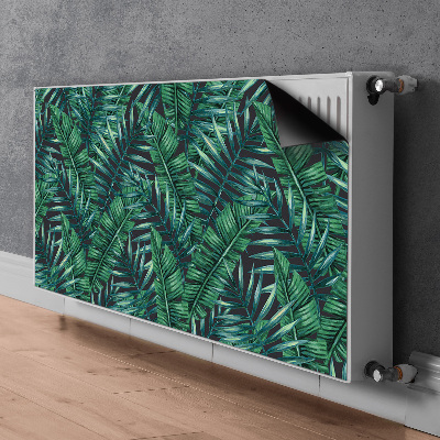 Decorative radiator cover Tropical leaves