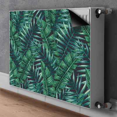 Decorative radiator cover Tropical leaves