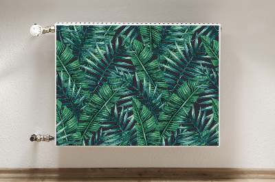 Decorative radiator cover Tropical leaves