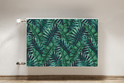 Decorative radiator cover Tropical leaves