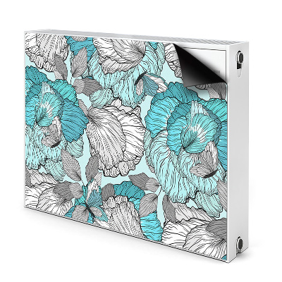 Printed radiator mat Doodle flowers