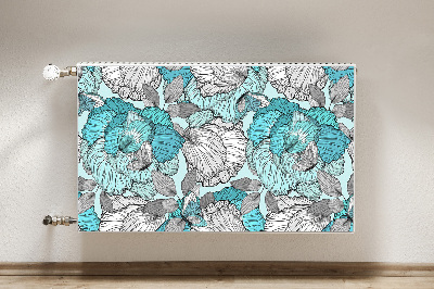 Printed radiator mat Doodle flowers