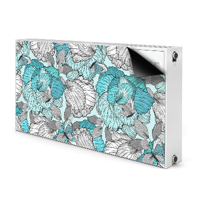 Printed radiator mat Doodle flowers