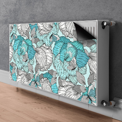 Printed radiator mat Doodle flowers