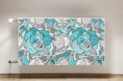 Printed radiator mat Doodle flowers