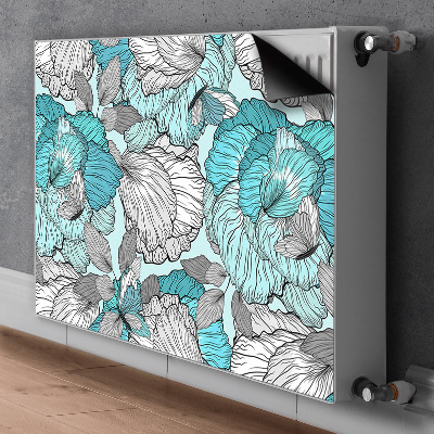 Printed radiator mat Doodle flowers