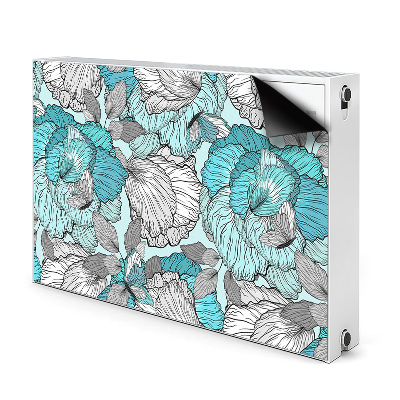 Printed radiator mat Doodle flowers