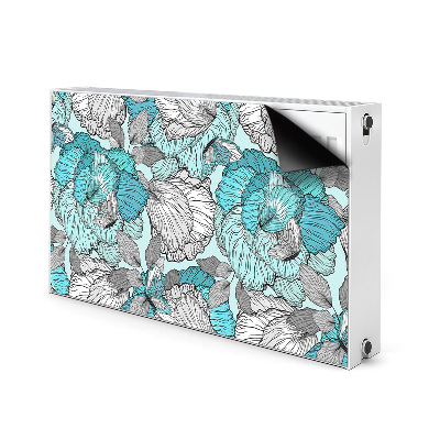 Printed radiator mat Doodle flowers