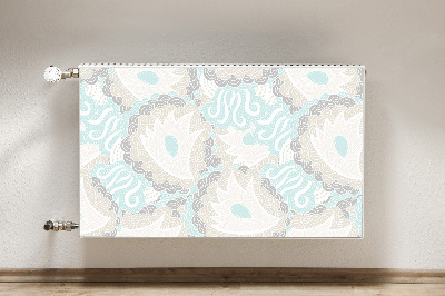 Printed radiator mat Pastel flowers