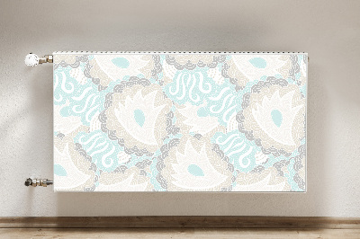 Printed radiator mat Pastel flowers