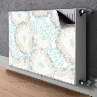 Printed radiator mat Pastel flowers