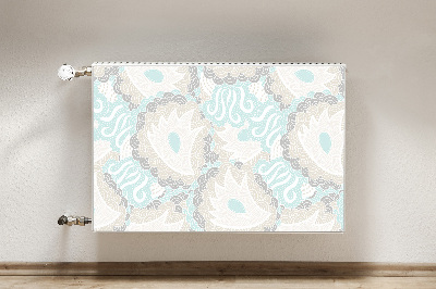 Printed radiator mat Pastel flowers