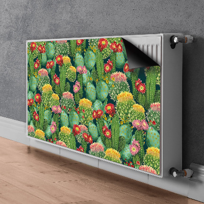 Printed radiator mat Flowering cacti