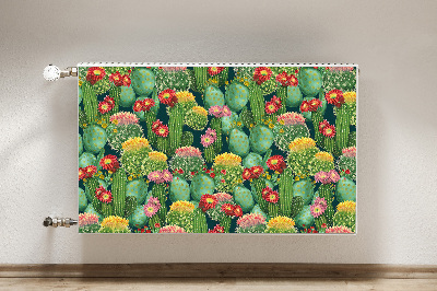 Printed radiator mat Flowering cacti