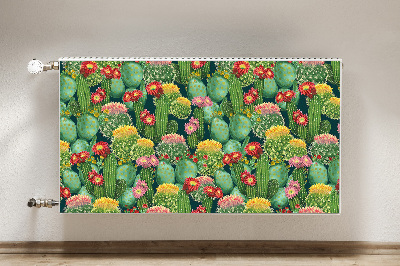 Printed radiator mat Flowering cacti