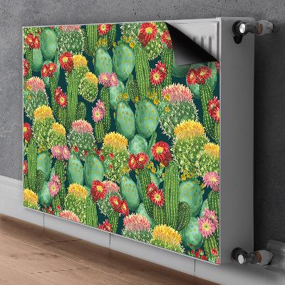 Printed radiator mat Flowering cacti