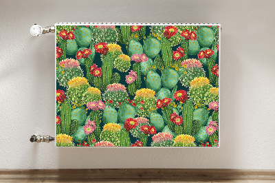 Printed radiator mat Flowering cacti