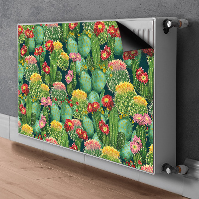 Printed radiator mat Flowering cacti