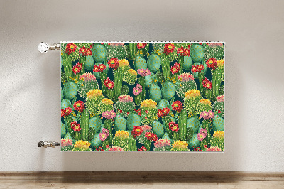 Printed radiator mat Flowering cacti