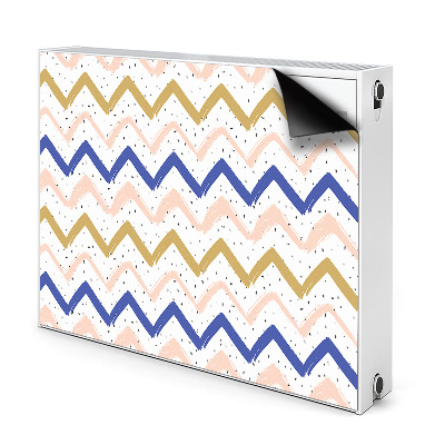 Magnetic radiator cover Painted zigzags