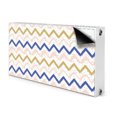 Magnetic radiator cover Painted zigzags