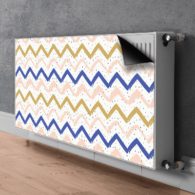 Magnetic radiator cover Painted zigzags