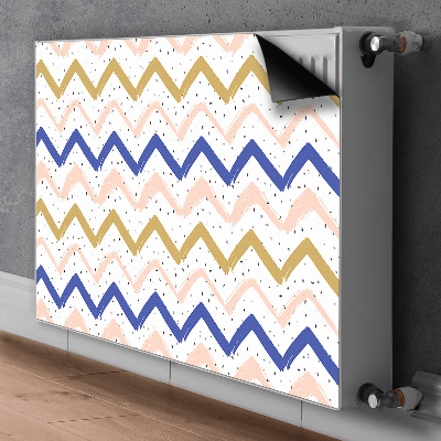 Magnetic radiator cover Painted zigzags