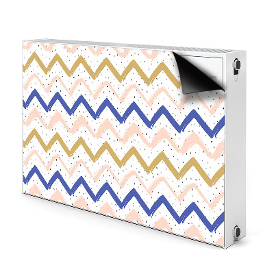 Magnetic radiator cover Painted zigzags