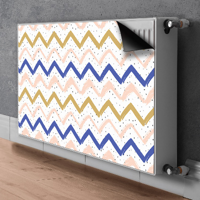 Magnetic radiator cover Painted zigzags