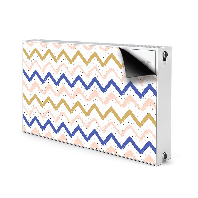 Magnetic radiator cover Painted zigzags